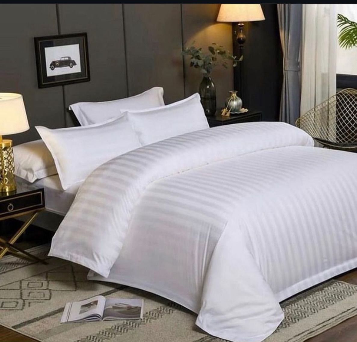 Ledi Brilliant White 800TC Egyptian Cotton 7-Piece Bedding Set